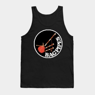 Rock Battle Card Game Bagpipes Icon Tank Top